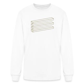 Optical illusion geometry minimalist puzzle illusi - Men's Long Sleeve T-Shirt - white - Front