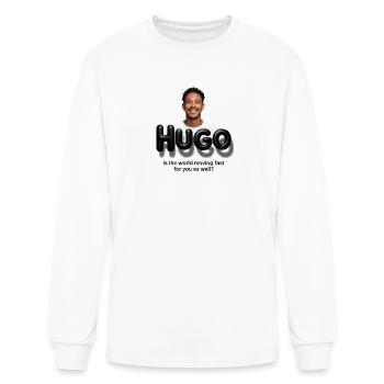 HUGO Emotional Quote Deep Thought Design - Men's Long Sleeve T-Shirt - white - Front