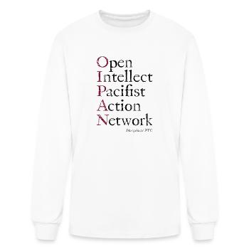Open Intellect Pacifist Action Network DCC - Men's Long Sleeve T-Shirt - white - Front