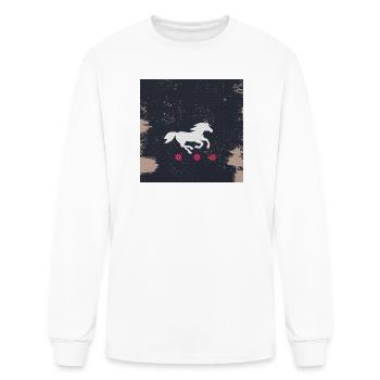 Majestic Horse with Stars - Men's Long Sleeve T-Shirt - white - Front