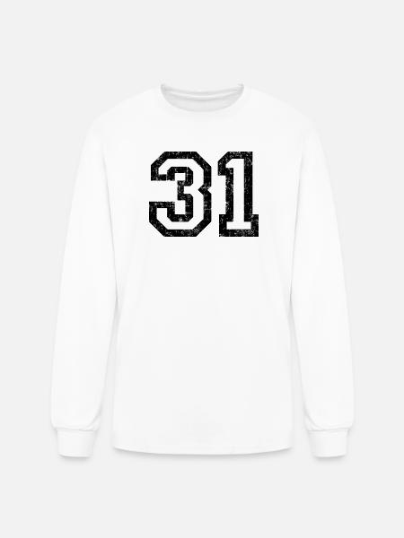 Number 31 (Vintage Black&White) No.31 - Men's Long Sleeve T-Shirt - white