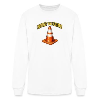 Hoist The Cone Funny Baseball Meme - Men's Long Sleeve T-Shirt - white - Front