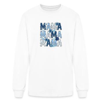 Blue Daisy Mama Design - Men's Long Sleeve T-Shirt - white - Front