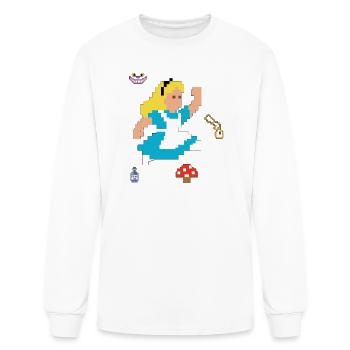 Alice in Wonderladn Pixels - Men's Long Sleeve T-Shirt - white - Front