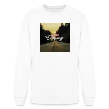 Good Evening Floral Script - Men's Long Sleeve T-Shirt - white - Front