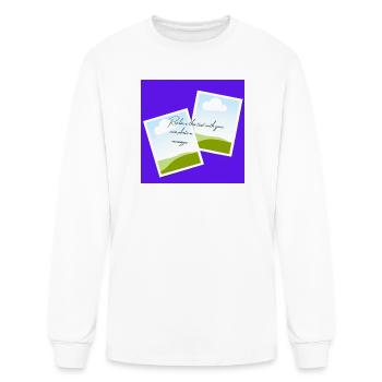 Landscape Polaroid Frame Duo - Men's Long Sleeve T-Shirt - white - Front