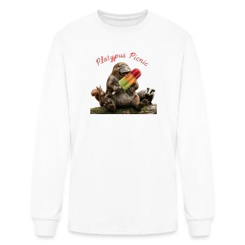 Platypus Picnic - Men's Long Sleeve T-Shirt - white - Front