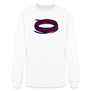 Cable Reel Garden Hose Coil - Men's Long Sleeve T-Shirt - white - Front