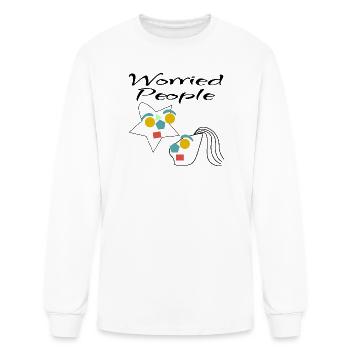 Worried People - Men's Long Sleeve T-Shirt - white - Front