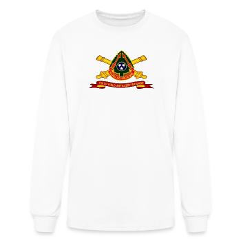 Hickory Artillery Crest Emblem - Men's Long Sleeve T-Shirt - white - Front