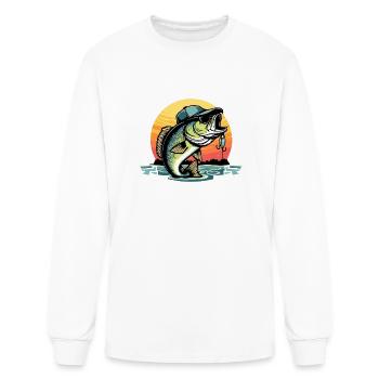 Sunset Striper Lure Catch - Men's Long Sleeve T-Shirt - white - Front