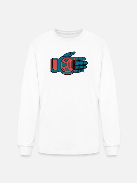 Secure Downhill Glove BMX Rider - Men's Long Sleeve T-Shirt - white