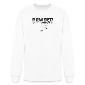 Typographie des paillettes Power Pulse - T-shirt à manches longues Homme - blanc - Devant