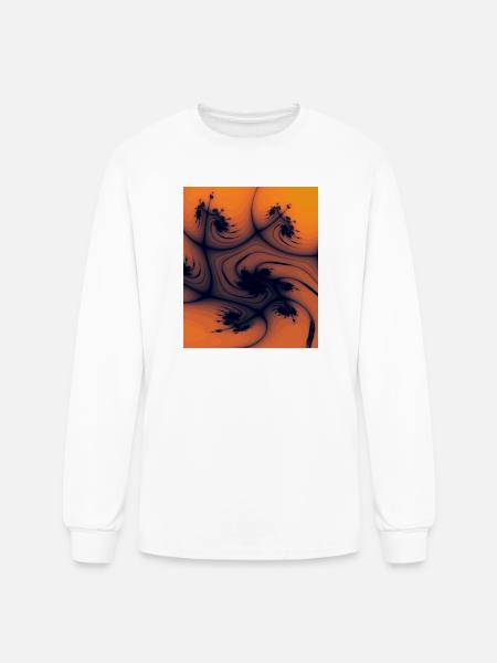 Fractal Flame Swirl - Men's Long Sleeve T-Shirt - white