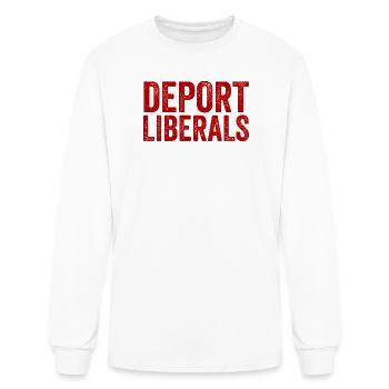 Deport Liberals Anti Liberal Conservative Deport - Men's Long Sleeve T-Shirt - white - Front