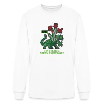 Professional Developer Hydra Bug Humor - Men's Long Sleeve T-Shirt - white - Front