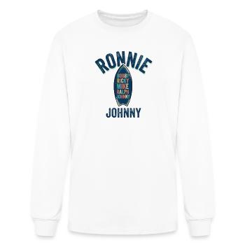 Ronnie Johnny Surf Names - Men's Long Sleeve T-Shirt - white - Front