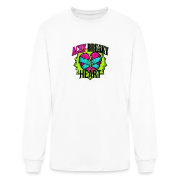 Neon Bandaged Heart Breaker - Men's Long Sleeve T-Shirt - white - Front