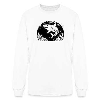 shark reef - Men's Long Sleeve T-Shirt - white - Front