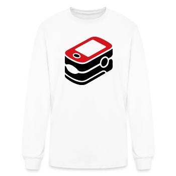 Pulse Oximeter Oxygen Medical - Men's Long Sleeve T-Shirt - white - Front