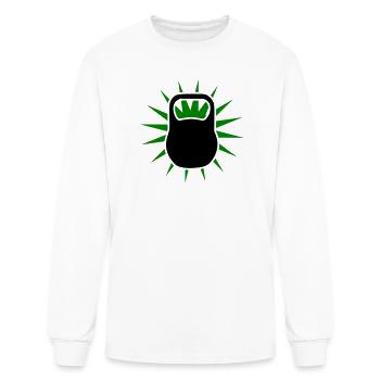 Green Sunburst Kettlebell Emblem - Men's Long Sleeve T-Shirt - white - Front