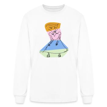 The Woman in The Beautiful Dress - Men's Long Sleeve T-Shirt - white - Front