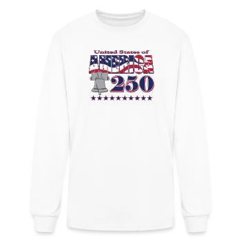 America 250 Patriotic Liberty Bell Graphic - Men's Long Sleeve T-Shirt - white - Front