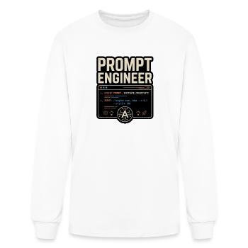 Prompt Engineer Command Center Graphic - Men's Long Sleeve T-Shirt - white - Front