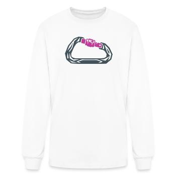 Carabiner Climbing Alpine Gear - Men's Long Sleeve T-Shirt - white - Front