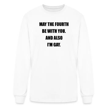 Funny May the Fourth Be With You  Gay Pride  - Men's Long Sleeve T-Shirt - white - Front