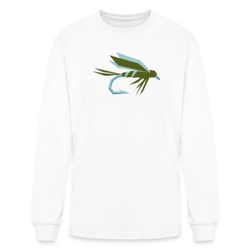 Fly Fishing Lure Artificial Bait Angler - Men's Long Sleeve T-Shirt - white - Front