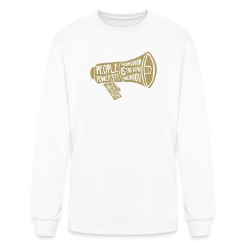 People Power Never Lie Media Propaganda - Men's Long Sleeve T-Shirt - white - Front