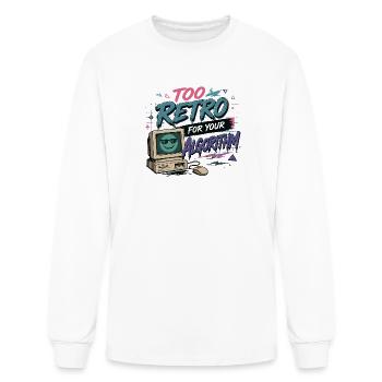 Retro Computer Algorithm Vintage Humor - Men's Long Sleeve T-Shirt - white - Front