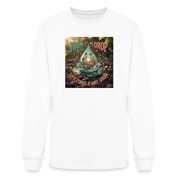 From Drop to Grow - Men's Long Sleeve T-Shirt - white - Front