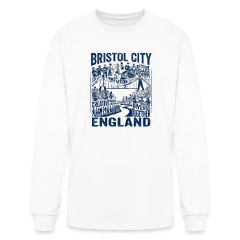 Bristol City England Diverse Community Theme - Men's Long Sleeve T-Shirt - white - Front