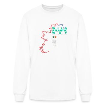 Carte de la Voie Atlantique Sauvage en Irlande - T-shirt à manches longues Homme - blanc - Devant