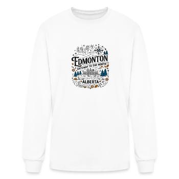 Edmonton Alberta Gateway To The North - Men's Long Sleeve T-Shirt - white - Front