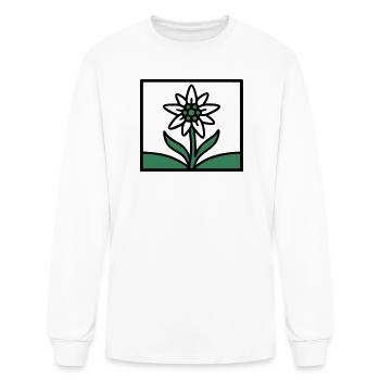 Edelweiss Flower Mountains Hiking Alpine Club - Men's Long Sleeve T-Shirt - white - Front