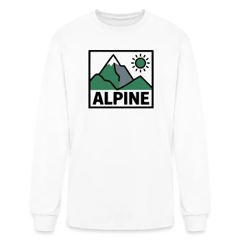 Alpine Mountains Mountaineering Hiking Club Peak - Men's Long Sleeve T-Shirt - white - Front