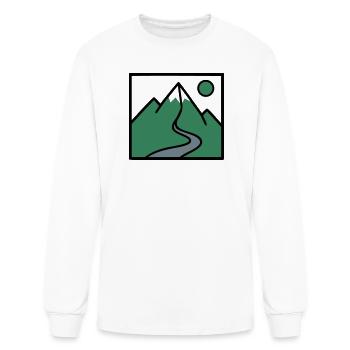 Mountain Landscape Hiking Trail Mountaineer Club - Men's Long Sleeve T-Shirt - white - Front
