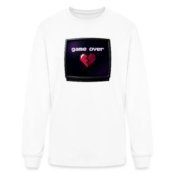 Game Over Pixel Heart Break - Men's Long Sleeve T-Shirt - white - Front