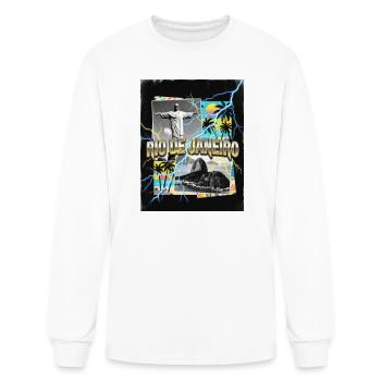Rio De Janeiro: Landmarks & Storm - Men's Long Sleeve T-Shirt - white - Front