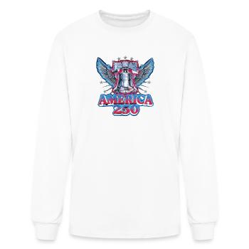 America 250 Wings Liberty Bell - Men's Long Sleeve T-Shirt - white - Front