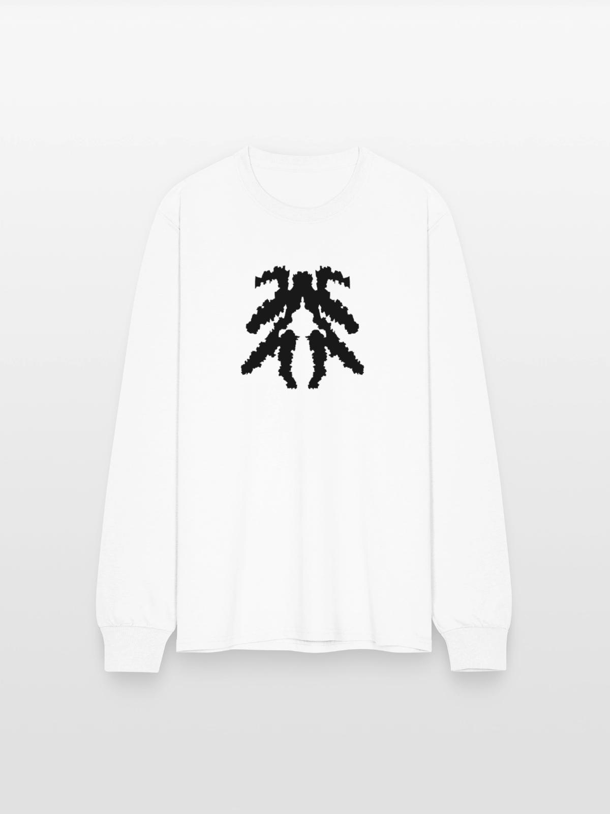 Fractal Dendrite Glyph - Men's Long Sleeve T-Shirt - white - Front