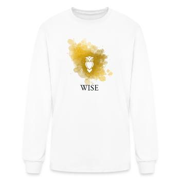 Wise - Men's Long Sleeve T-Shirt - white - Front