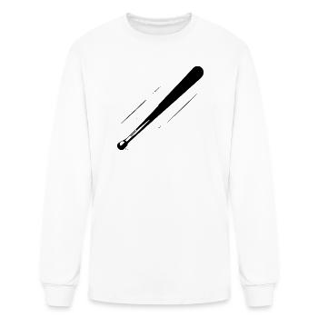 Baseball Bat Sketch - Men's Long Sleeve T-Shirt - white - Front
