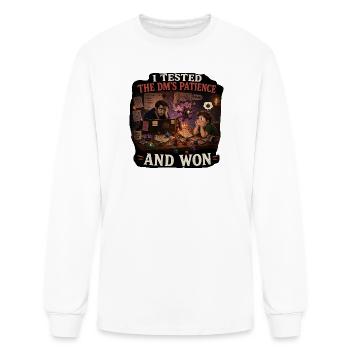 I Tested the DM's Patience and Won - Men's Long Sleeve T-Shirt - white - Front