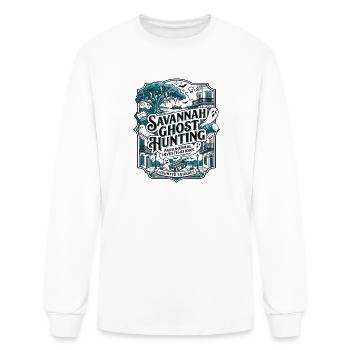 Savannah Georgia Paranormal Ghost Hunting Squares - Men's Long Sleeve T-Shirt - white - Front