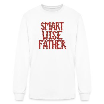 Smart wise father - Men's Long Sleeve T-Shirt - white - Front