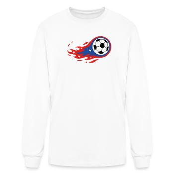 World Cup USA Fanshirt Fireball Comet StarsStripes - Men's Long Sleeve T-Shirt - white - Front